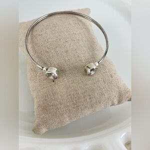 SILPADA B2400 Sterling silver Punctuation cuff bracelet